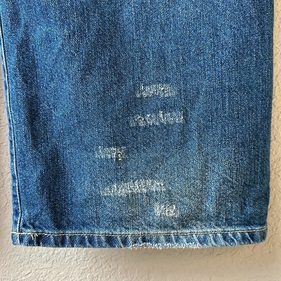 Pilcro The Joey High Rise Straight Leg Distressed Jeans Size 30 - Picture 8 of 16